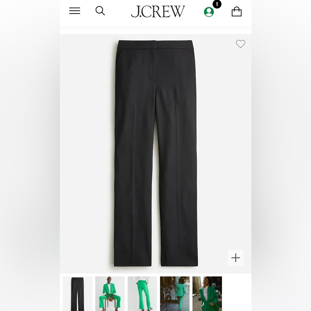 NWT JCrew Willa cropped flare pant in Italian city wool blend